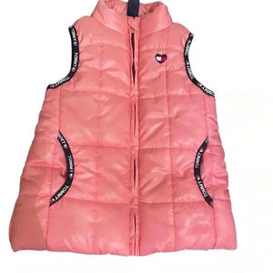 Tommy Hilfiger Puffer Vest in Pink Carnation/ Navy Size 24 Months With Pockets